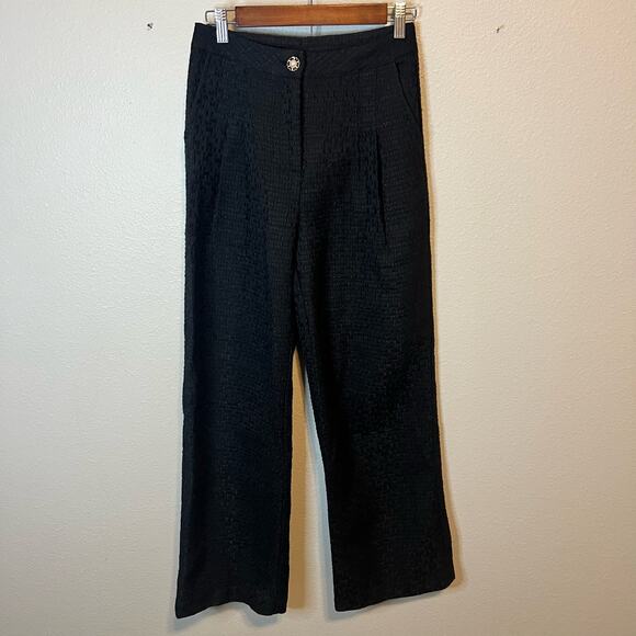En Creme Boutique Black Twill Trouser Dress Pants Size S - Picture 1 of 7